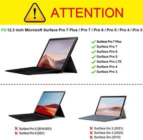 img 3 attached to 📱 Fintie Case for Microsoft Surface Pro 7 Plus/Pro 7 / Pro 6 / Pro 5 / Pro 4 / Pro 3 12.3 Inch Tablet - Versatile Angle Viewing Portfolio Business Cover, Compatible with Type Cover Keyboard (Black)