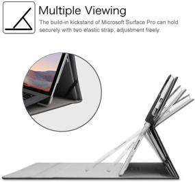 img 2 attached to 📱 Fintie Case for Microsoft Surface Pro 7 Plus/Pro 7 / Pro 6 / Pro 5 / Pro 4 / Pro 3 12.3 Inch Tablet - Versatile Angle Viewing Portfolio Business Cover, Compatible with Type Cover Keyboard (Black)