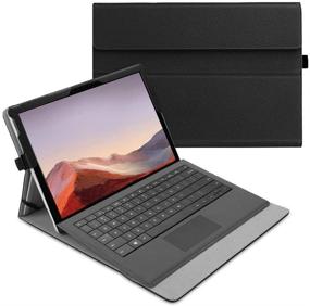 img 4 attached to 📱 Fintie Case for Microsoft Surface Pro 7 Plus/Pro 7 / Pro 6 / Pro 5 / Pro 4 / Pro 3 12.3 Inch Tablet - Versatile Angle Viewing Portfolio Business Cover, Compatible with Type Cover Keyboard (Black)