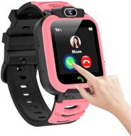 smart watch for kids girls smartwatch with 14 games video timer sos calling hd camera selfie smart watch toddler touch screen multiple alarm clock music 1gb sd card calendar calculator for 3-12 (pink) logo