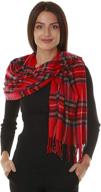 🧣 winter plaid cashmere blanket: gilbins women's accessories - ideal for scarves & wraps logo