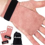 💪 kayana 3 hole gymnastics hand grips - leather palm protection and wrist support for cross training, kettlebells, pull ups, weightlifting, chin ups, workout, &amp; exercise логотип