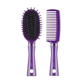 img 2 attached to 🔆 Conair Fusion Hair Brush & Comb: Cushioned Mid-Size Styling Tool in Assorted Vibrant Colors