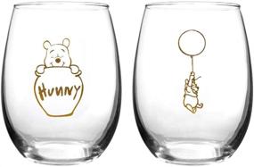 img 4 attached to 🍷 Winnie The Pooh Collectible Wine Glass Set: A Must-Have for Pooh Fans!