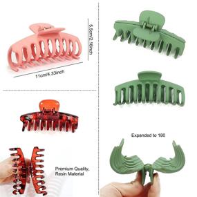 img 1 attached to 🎀 12 шт. Большие шпильки для волос с матовым покрытием для женщин и девочек - надежные аксессуары для волос для укладки толстых и тонких волос - цветные заколки для волос в трендовом стиле от Eathtek