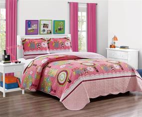 img 1 attached to Покрывало Mk Collection Owl Pink для подростков и девочек - Новый размер Twin/Twin Extra Long: 68 "x 90