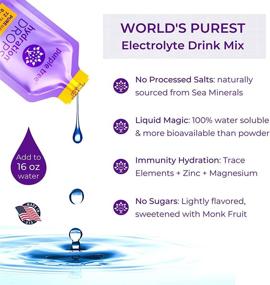 img 2 attached to 💜 Purple Tree Natural Electrolyte Packets: Liquid Hydration & Immunity Support with Trace Minerals, Vitamin D, and Sea Water Electrolytes - 10 Packs, Tropical Flavor (Better Than Powder)