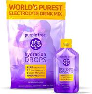 💜 purple tree natural electrolyte packets: liquid hydration & immunity support with trace minerals, vitamin d, and sea water electrolytes - 10 packs, tropical flavor (better than powder) logo