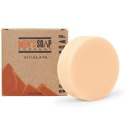 🧼 men's soap company shaving soap refill puck - 4.0 oz natural vegan plant ingredients, shea butter & vitamin e for thick lather & skin protection, himalaya logo