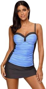 img 4 attached to SailBee Womens Tankini Skirted Swimsuit Women's Clothing
