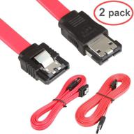 2-pack esata to sata cable - male to male m/m shielded extender extension hdd 6gbps logo