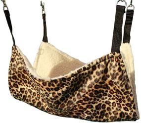 img 4 attached to 🌴 Pelay Cat Hammock: Cozy Hanging Bed for Cats, Kittens, Rabbits, and More - Leopard Print Comfort