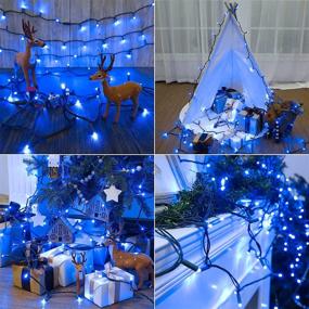 img 1 attached to 🎄 Brizled Blue Christmas Lights, 33ft 100 LED 5MM Wide Angle Christmas Tree Lights, 120V UL Certified Mini String Lights Connectable Outdoor Waterproof Blue lights for Xmas Room Party Decor, Green Wire - Improved SEO