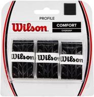 enhance your performance with wilson profile tennis racquet over grip in black логотип