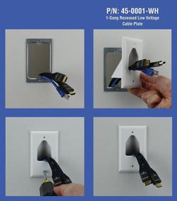 img 1 attached to 🔌 1-Gang Recessed Low Voltage Cable Plate - Ivory by DataComm Electronics 45-0001-IV