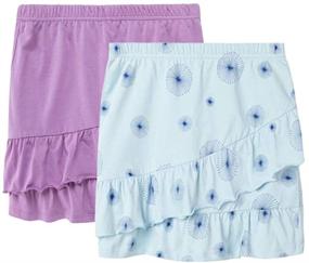 img 4 attached to 👚 Cotton Tiered Elastic Waistband Girls' Clothing by UNACOO