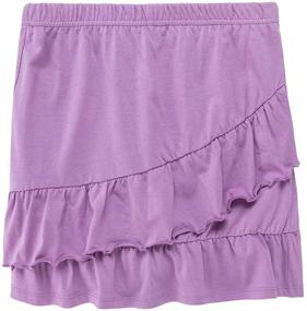 img 3 attached to 👚 Cotton Tiered Elastic Waistband Girls' Clothing by UNACOO