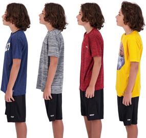 img 3 attached to 👕 Hind Quick Dry Breathable Performance Boys' Clothing: Heather Black Gray Blue for Active Kids