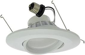 img 4 attached to 🔆 LEDwholesalers 6-Inch Recessed Dimmable LED Downlight - Adjustable Head, White Trim, ETL & Energy Star Certified, 5000K - 2216WH