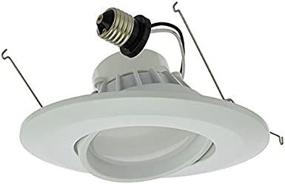 img 3 attached to 🔆 LEDwholesalers 6-Inch Recessed Dimmable LED Downlight - Adjustable Head, White Trim, ETL & Energy Star Certified, 5000K - 2216WH