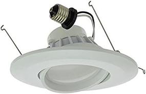 img 1 attached to 🔆 LEDwholesalers 6-Inch Recessed Dimmable LED Downlight - Adjustable Head, White Trim, ETL & Energy Star Certified, 5000K - 2216WH