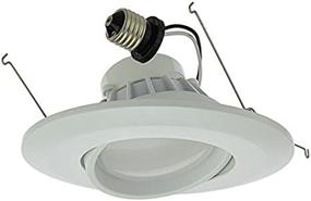 img 2 attached to 🔆 LEDwholesalers 6-Inch Recessed Dimmable LED Downlight - Adjustable Head, White Trim, ETL & Energy Star Certified, 5000K - 2216WH