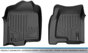 img 1 attached to 🚗 Черные коврики MAXLINER для первого ряда салона на автомобили Chevrolet Silverado/Sierra 1500/2500/3500 1999-2007, Tahoe/Yukon/Suburban/Yukon XL/Avalanche 2000-2006.