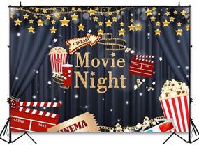 img 1 attached to 🎥 Avezano Cinema Movie Night Backdrop: Transform Your Celebration with a Hollywood Movie Night Theme - Perfect for Birthdays, Awards Parties, and Photoshoots