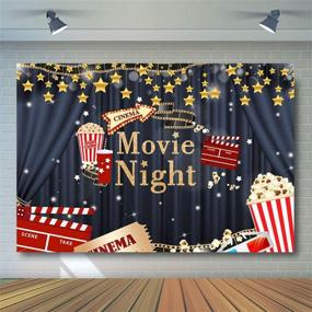 img 2 attached to 🎥 Avezano Cinema Movie Night Backdrop: Transform Your Celebration with a Hollywood Movie Night Theme - Perfect for Birthdays, Awards Parties, and Photoshoots