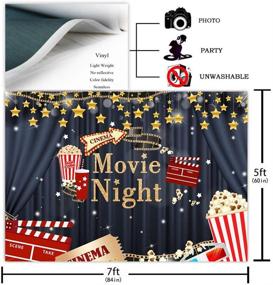 img 3 attached to 🎥 Avezano Cinema Movie Night Backdrop: Transform Your Celebration with a Hollywood Movie Night Theme - Perfect for Birthdays, Awards Parties, and Photoshoots