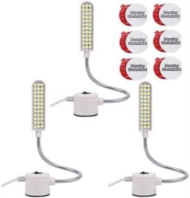 img 4 attached to 🪡 Harmiey Gooseneck Sewing Machine Light (36LED) with Magnetic Base - White Soft Light for Lathes, Drill Presses, Workbenches (3PACK)