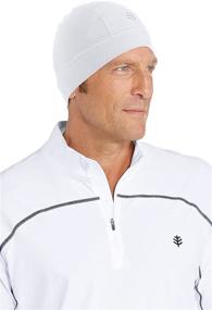 img 1 attached to Sun Protective Coolibar UPF 50+ Aqua Unisex Skully Cap - Enhanced UV Protection