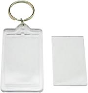 acrylic picture keychain keyring rectangle logo