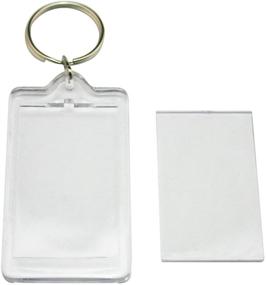 img 1 attached to Acrylic Picture Keychain Keyring Rectangle