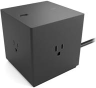 🔌 belkin power strip surge protector - 4 outlets & 4 usb charger ports, cube outlet extender for macbook, iphone 11/12 pro max, galaxy s20+/note 20 ultra - black, ideal for home, office, travel & desktop logo