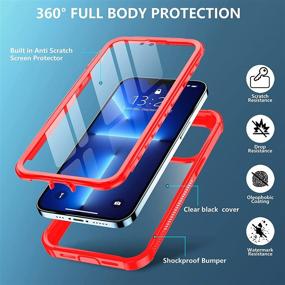 img 2 attached to Protective Red2Fire iPhone 13 Pro Case with Built-in Screen Protector - Slim, Shockproof, and Full Body Coverage for 6.1 inch iPhones