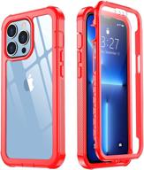 protective red2fire iphone 13 pro case with built-in screen protector - slim, shockproof, and full body coverage for 6.1 inch iphones logo