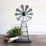 🏡 quaint foreside home & garden small distressed windmill table decor: a rustic delight логотип