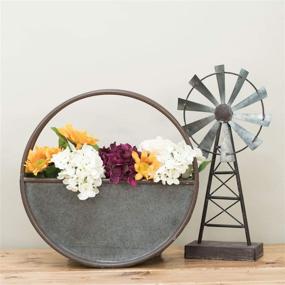 img 1 attached to 🏡 Quaint Foreside Home & Garden Small Distressed Windmill Table Decor: A Rustic Delight