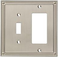 sophisticated satin nickel switch plate: franklin brass w35063-sn-c classic beaded wall plate/decorator cover логотип