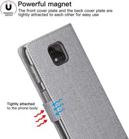 img 1 attached to Gray Moto G Power 2021 Case - Foluu Flip/Folio Cover | Wallet Magnetic Closure | Card Slots & Cash Holder | Stand Kickstand | Clear TPU Bumper Shockproof Protective Case for Motorola Moto G Power 2021