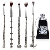 🧙 jassins 5 pcs potter makeup brush set: wizard magic wand brushes for professional makeup, with gift bag logo