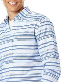 img 2 attached to Amazon Essentials: Slim Fit Long Sleeve Stripe Shirt for Stylish Men's Clothing