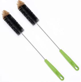 img 4 attached to 🧼 Bottle Cleaning Brush Set - Ideal for Washing Narrow Neck Beer, Kombucha, and Water Bottles - Bendable Brushes for Household Cleaning (2pcs)