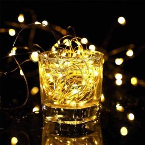 img 3 attached to 🌟 YASENN 100LED 33ft Fairy Lights USB Powered: Twinkling Copper Wire String Lights with Remote Control - Christmas Party Decoration, Warm White