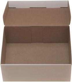 img 2 attached to 🎁 Прочная белая подарочная коробка 10 штук - элегантный дизайн размером 12,5" x 9" x 5" с прочной крышкой