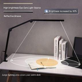 img 2 attached to 💡 Architect Desk Lamp with Clamp, Eye-Care Swing Arm, Stepless Dimming & Adjustable Color Temperature, Modern Design with Memory & Timing Function for Study, Work, Home, Office, 10W