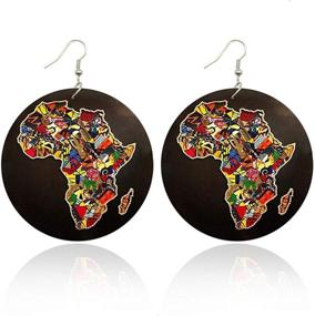 img 3 attached to African Earrings Natural Background Statement