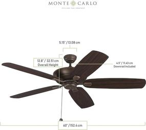 img 3 attached to 💨 Monte Carlo 5CSM60RB Colony Super Max Dual Mount 60'' Outdoor Ceiling Fan: Ultimate Comfort and Stylish Design in Roman Bronze