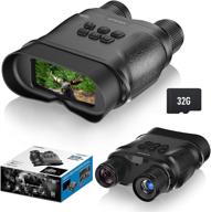 🔍 advanced digital night vision binoculars: ideal for complete darkness, hunting, spy, and surveillance with included 32gb memory card and impressive 1300ft infrared range logo